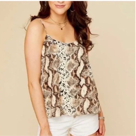 Women's Altard State spaghetti Strap Snake Print Tank - Picture 1 of 7